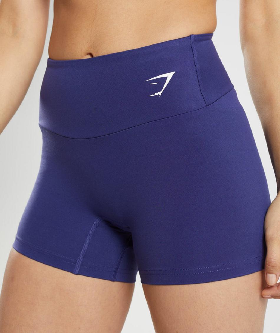 Szorty Damskie Gymshark Treningowe Tight Fioletowe | PL 2355RVD